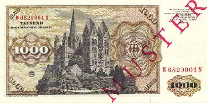 1000 DM Banknote