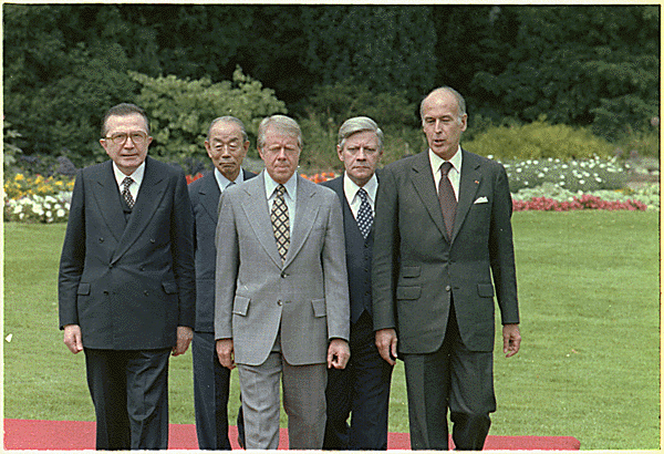 G7: Andreotti, Takeo, Carter, Schmidt, Giscard d’Estaing